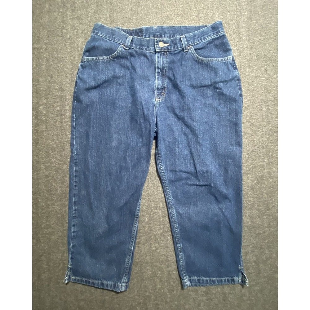 Denim Riders women's 100% cotton jeans Blue straight Leg Relaxed Size 14M